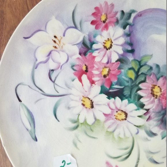 Antique Hand Painted Floral Plate (Decorative Use) - Picture 5 of 5